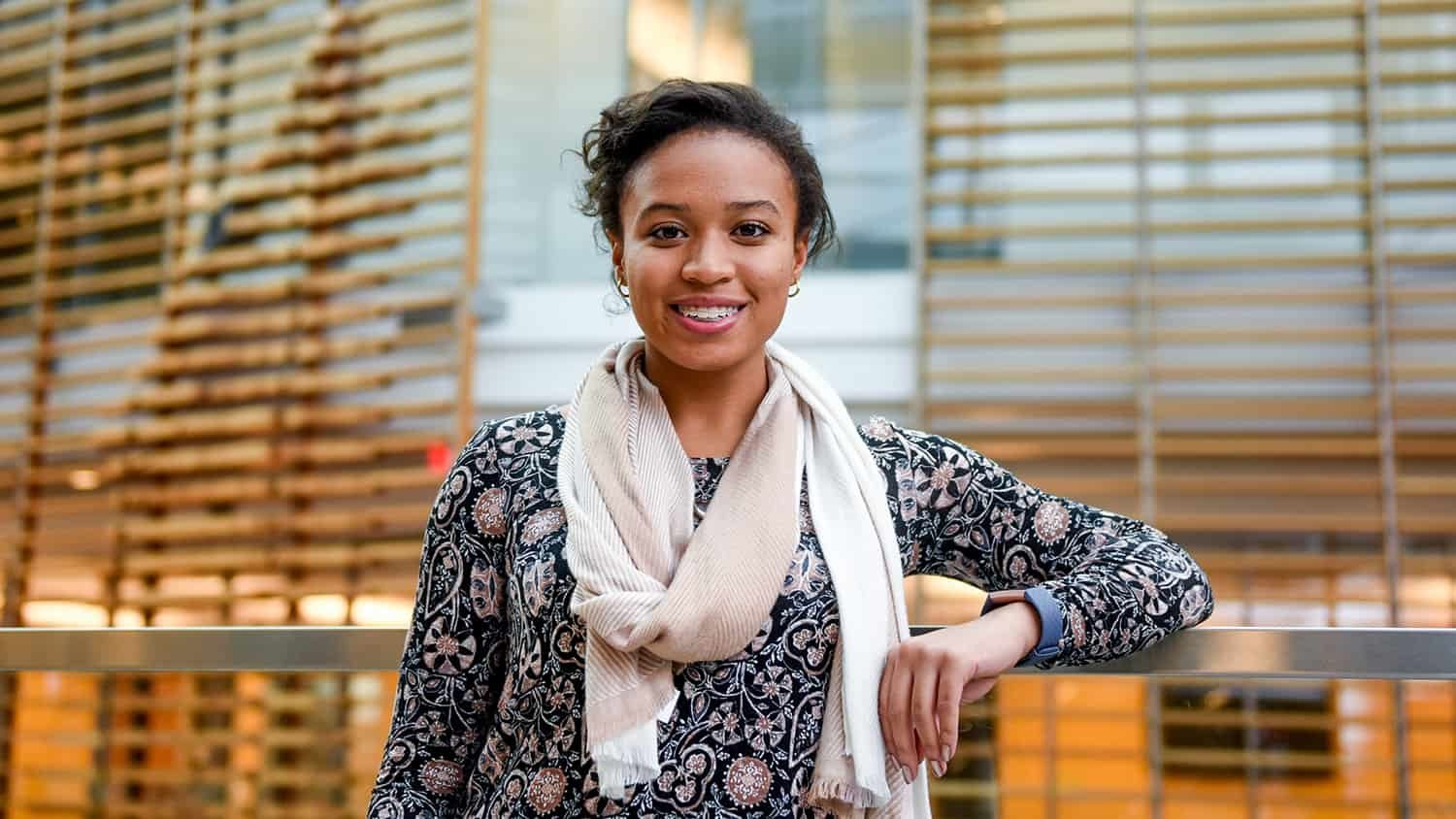 Student Kerri Johnson in Talley Student Union