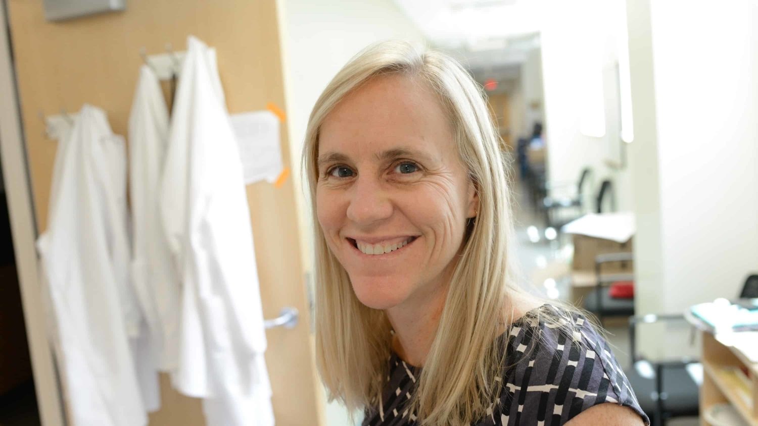Heather Patisaul in her lab in David Clark Labs