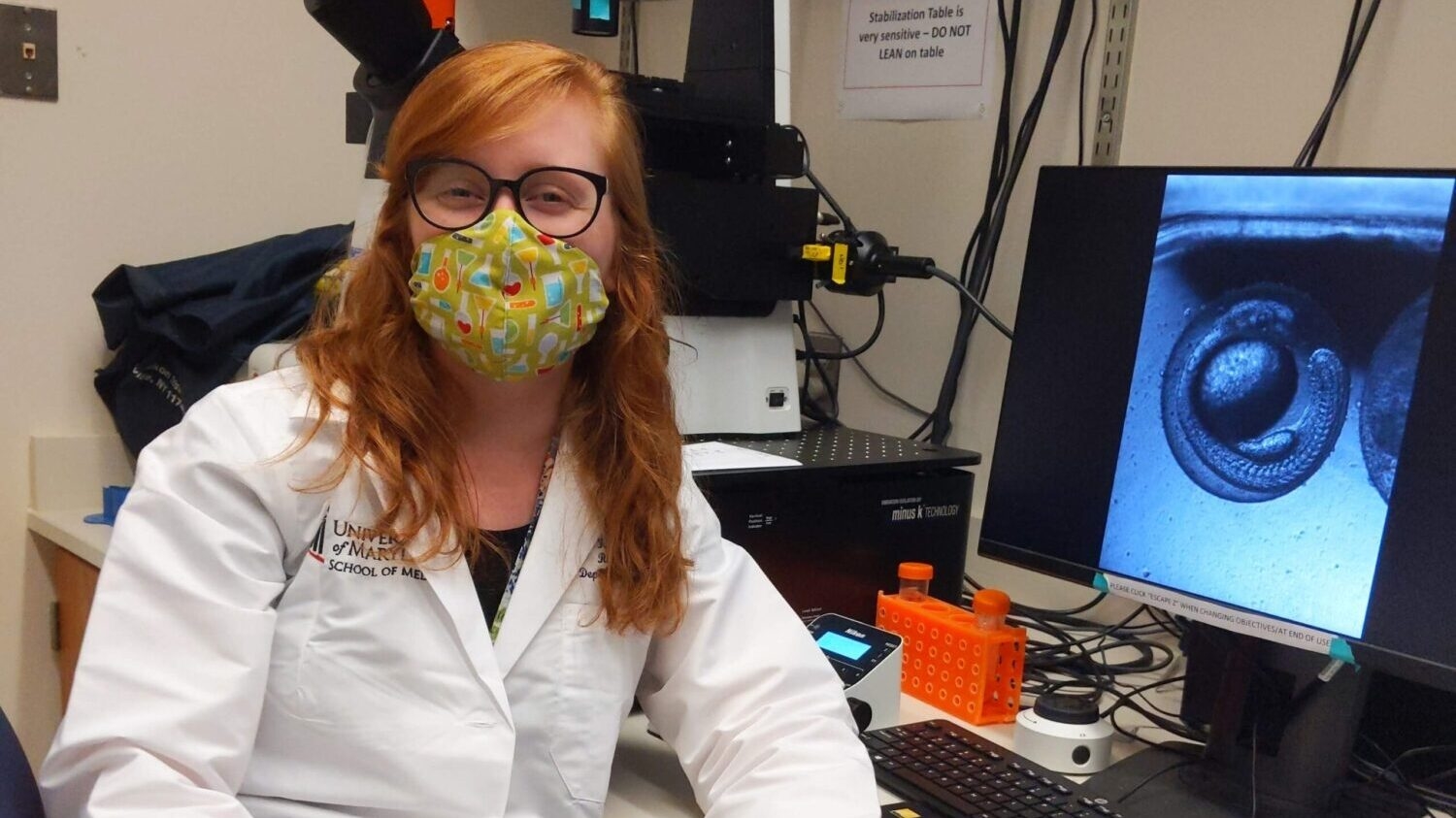 Goodnight Scholar Alum, Hadley Bryan, in University of Maryland Lab