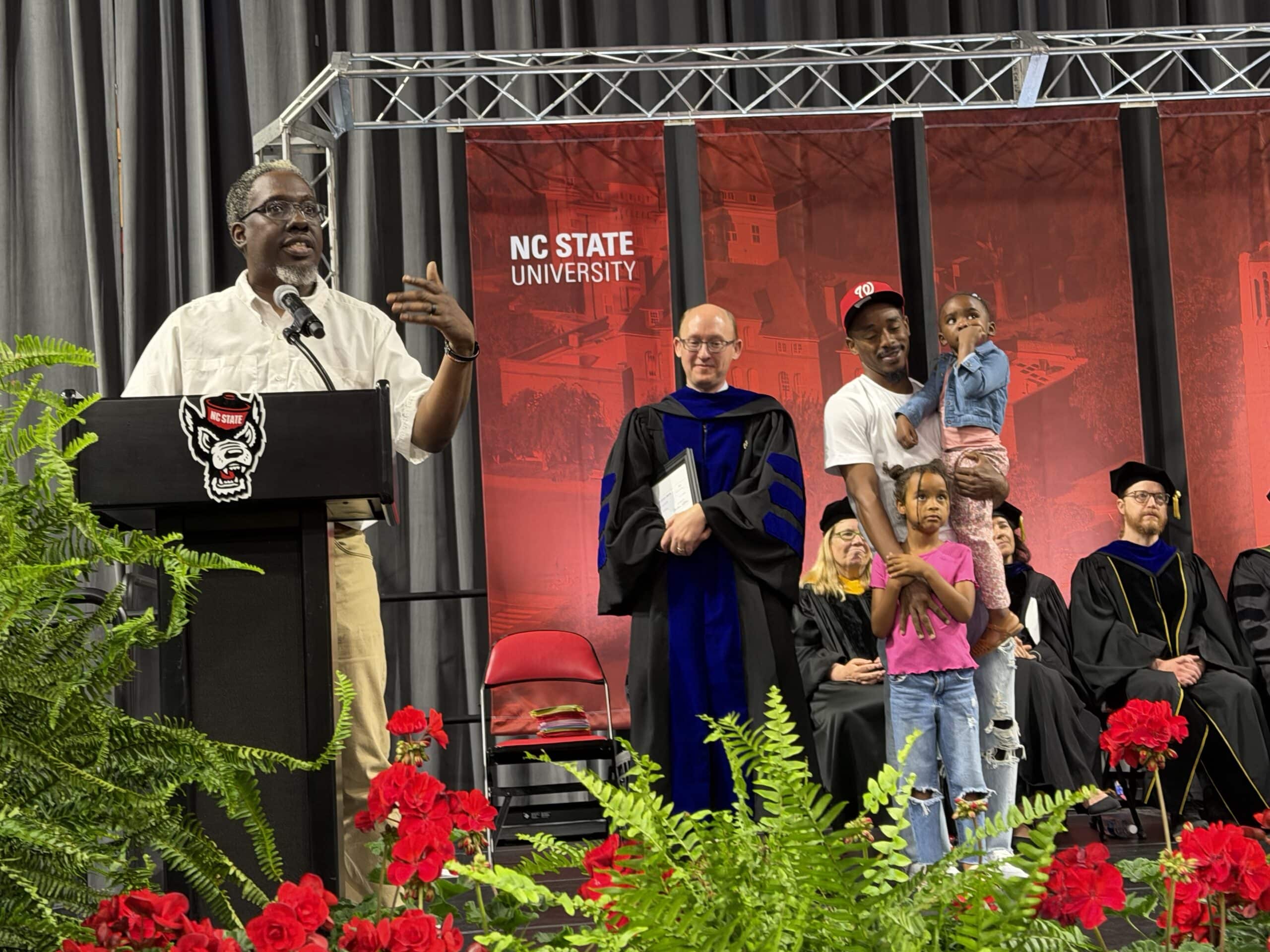 Dr. Grant's son speaks at Biological Sciences commencement